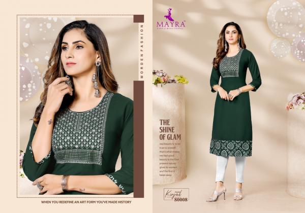 Mayra Kinjal Rayon Designer Exclusive kurti Collection